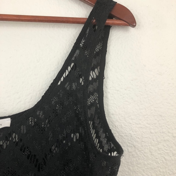 [BCBGeneration] Scoop Neck Peplum Lace Tank Top - Picture 3 of 6